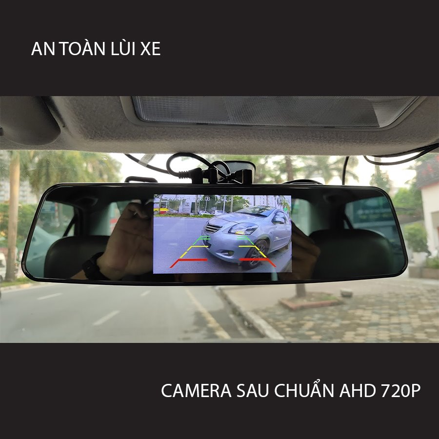 Camera hanh trinh tren Gương G8+ Carcam