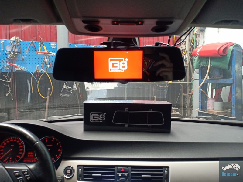 Camera hanh trinh tren Gương G8+ Carcam