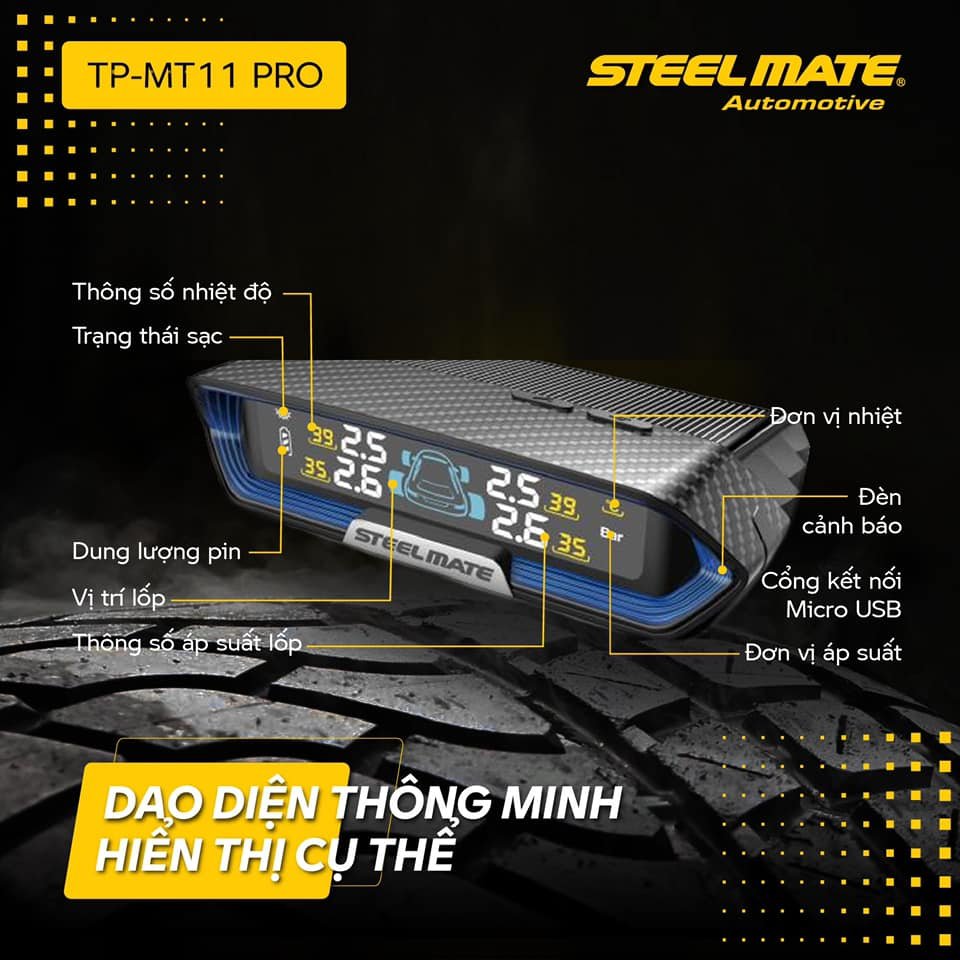 Cảm biến áp suât lốp Steelmate TP-MT11 Pro